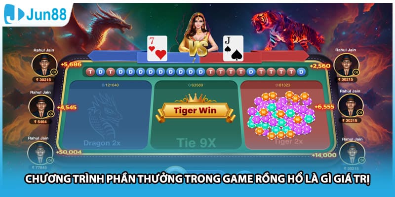 Chương trình phần thưởng trong game Rồng Hổ là gì giá trị