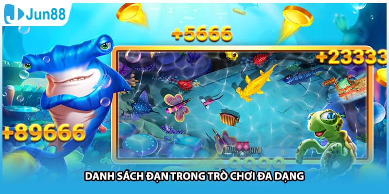 Danh sách đạn trong trò chơi đa dạng