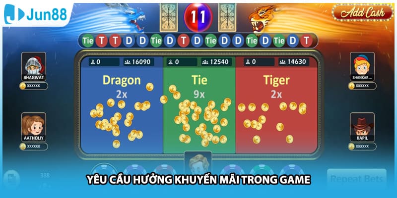 Yêu cầu hưởng khuyến mãi trong game